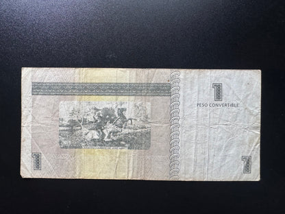 Cuba 1 Peso Banknote 2007 Old Circulated Banknote Bank Bill P-FX46