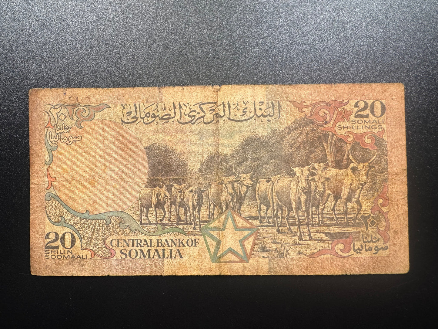 Somalia 20 Shillings Banknote 1983 old Circulated Paper Money Bank Bills p-33