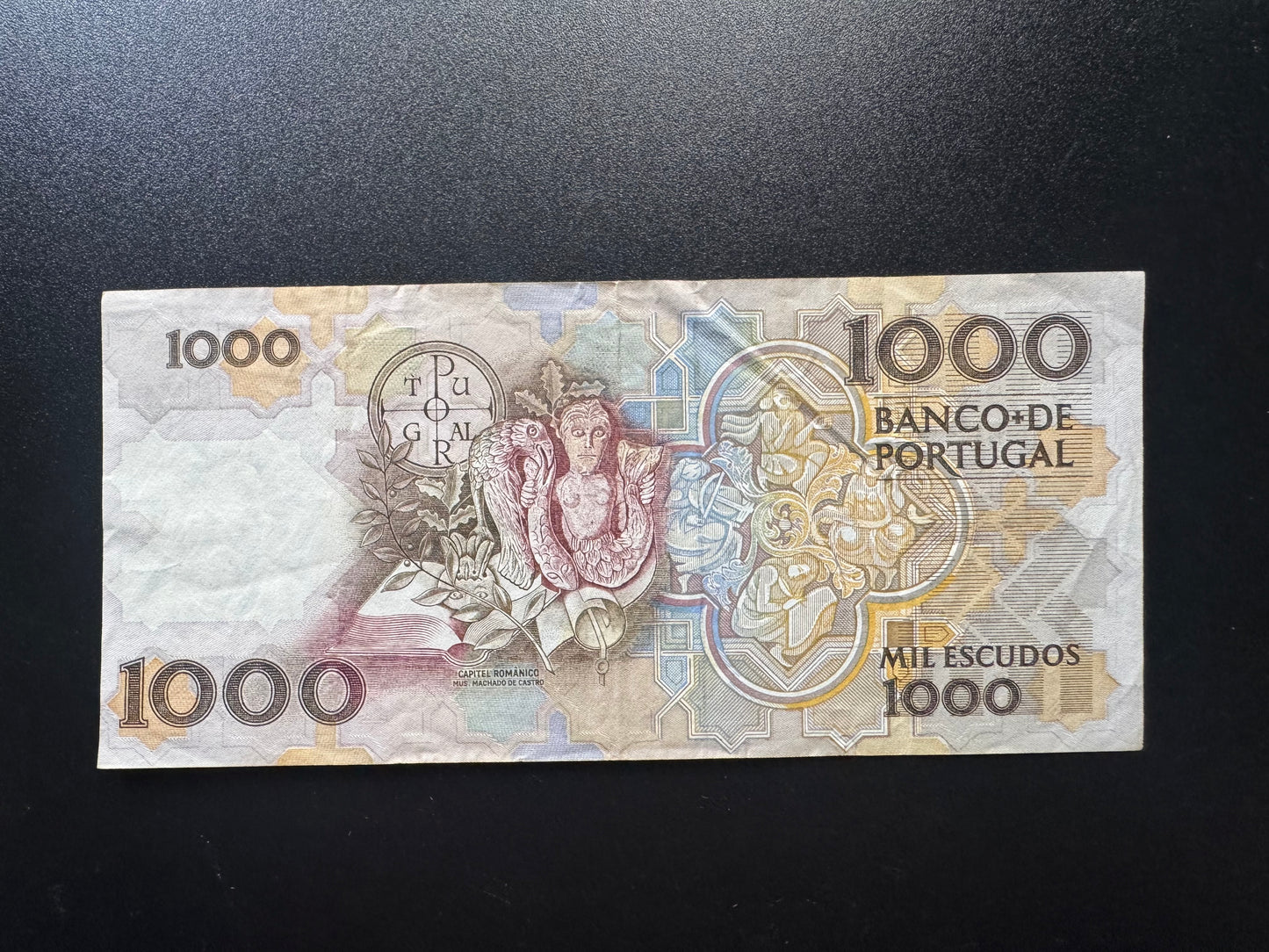 Portugal 1000 Escudos Banknote 1988 Rare VF-Circulated Paper Bank Bill p-181