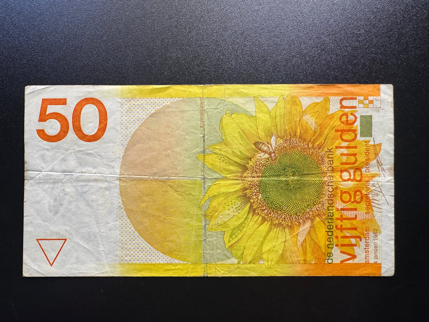 Netherlands 50 Guldens Banknote 1982 Old Circulated Paper Money Bank Bill P-96