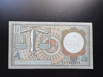 Netherlands 10 Gulden Collectible Banknote 1953 | XF | P-85