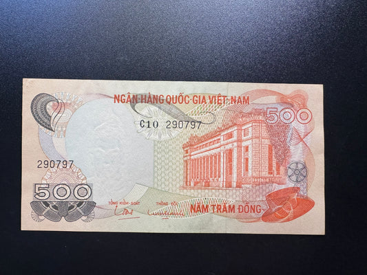 South Vietnam 500 Dong Banknote 1970 old UNC Paper Bank Bill P-28