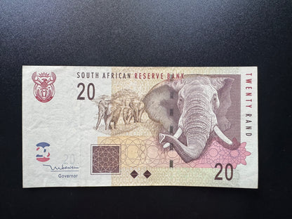 South Africa 20 Rand Banknote 2005-2009 VF Paper Money Bank Bills P-129