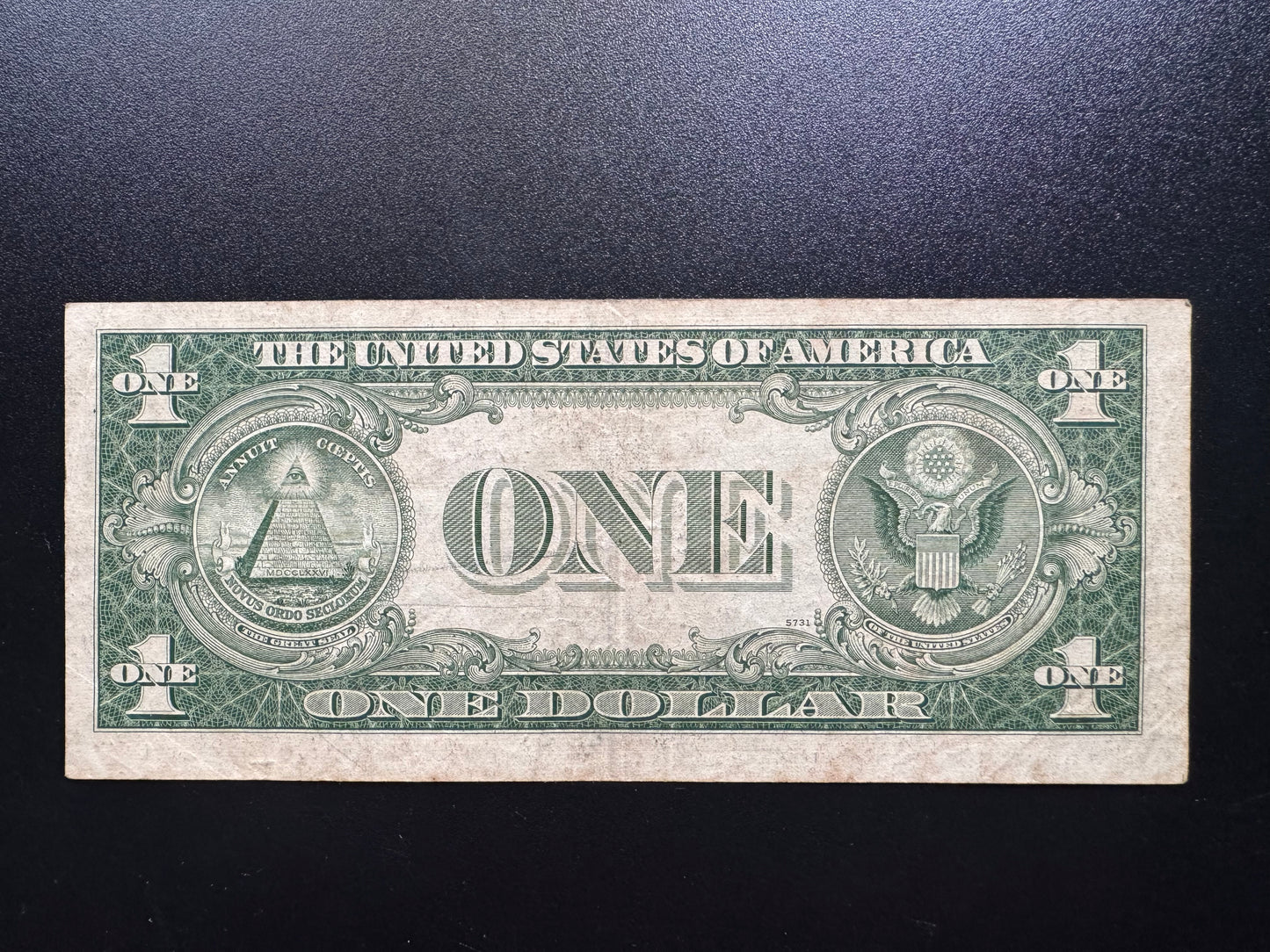 US $1 Dollar 1935-E SILVER CERTIFICATE Top Edge Printing Error USA Rare Banknote