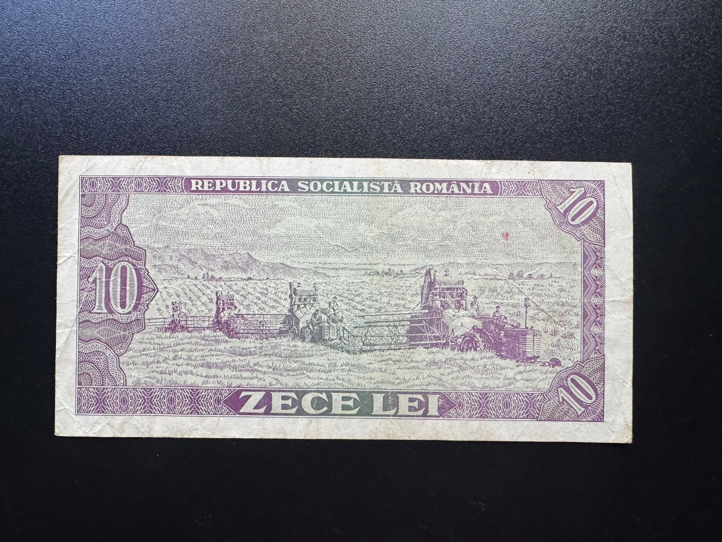 Socialist Republic Romania 10 Lei Banknote 1966 Old VF-Circulated Bank Bill P-94