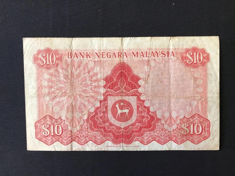 Malaysia 1, 5, 10, 50, 100 Ringgit Banknotes 1967 Old Circulated First Issue Rare Full Set 5Pcs