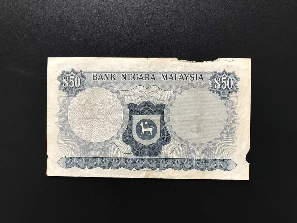 Malaysia 1, 5, 10, 50, 100 Ringgit Banknotes 1967 Old Circulated First Issue Rare Full Set 5Pcs