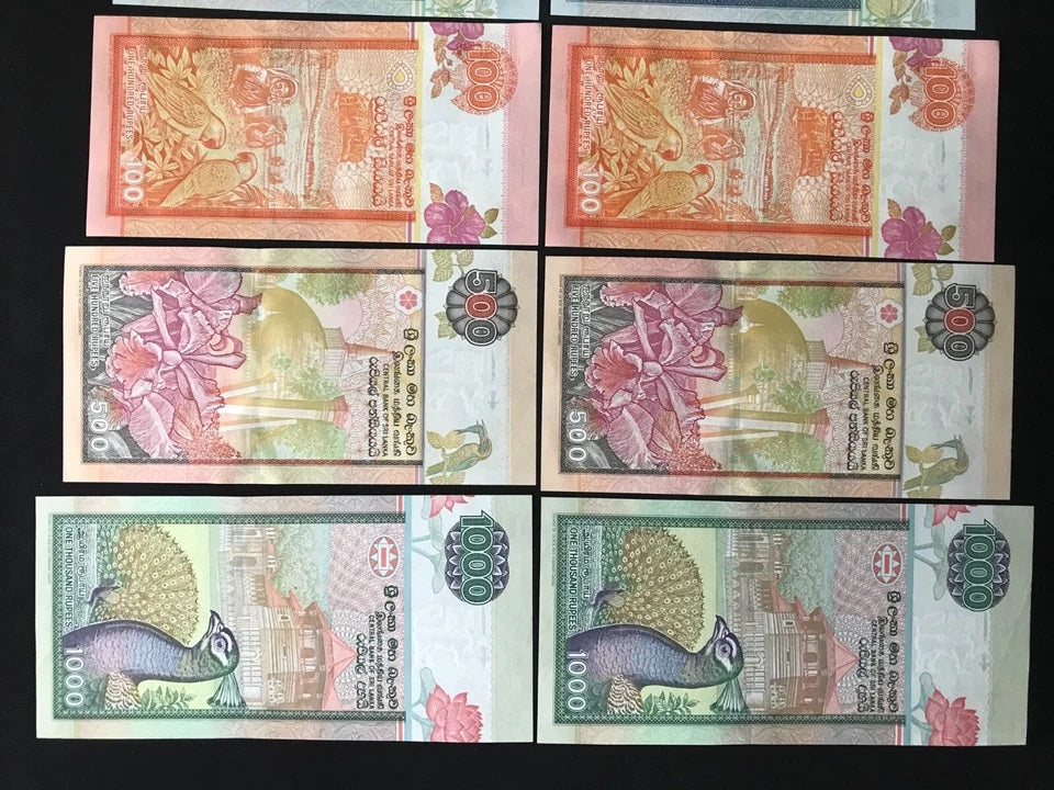 Sri Lanka 10-1000 Rupees Banknotes 2001 UNC Pair S/N Consecutive Number Full set 12Pcs/Lot