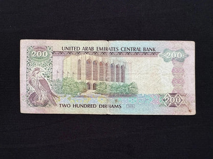 Dubai UAE 5, 10, 50, 100, 200 Dirhams 1982-1989 Old 2nd Issue Bills 5pcs/Lot